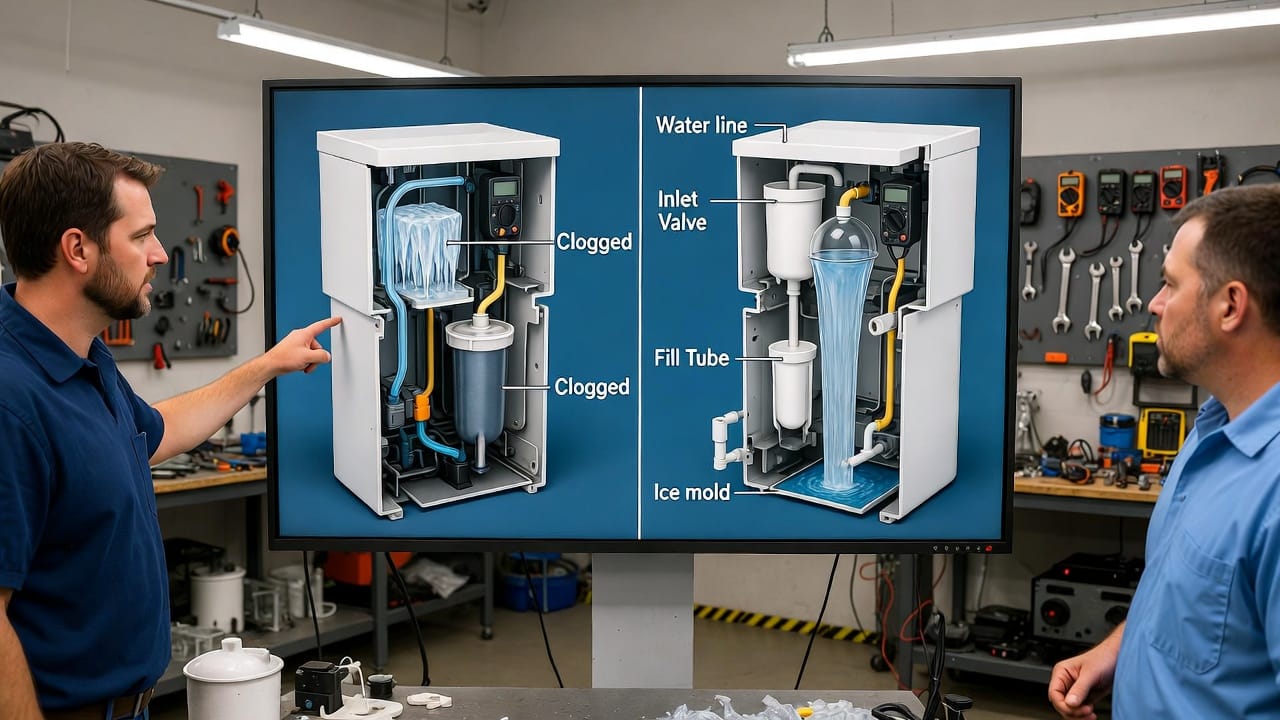 Expert Hands at Work – Unveiling the Inner Workings of Your Ice Maker for Seamless Repairs.