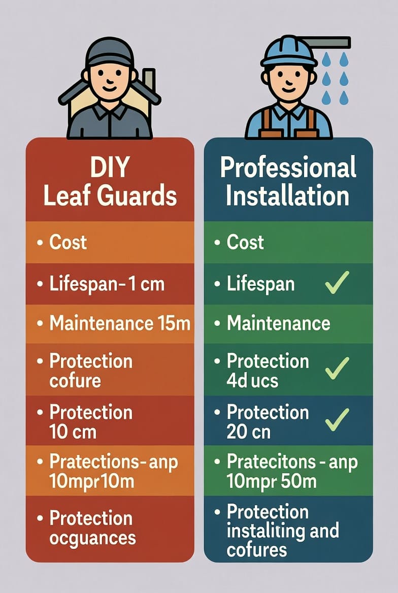 Supporting Image: DIY vs Professional Gutter Leaf Guard Comparison