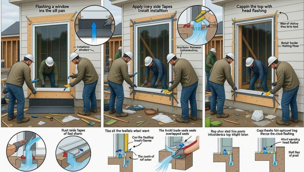 Window Flashing Installation The Installation Flashing System: A Step-by-Step Breakdown of the Water ...