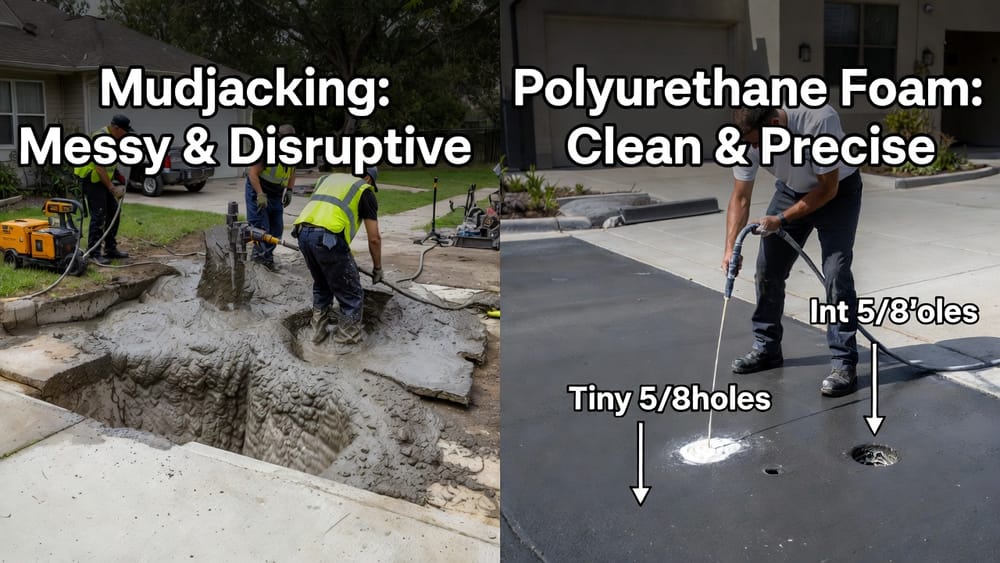 Musjacking Concrete Leveling with Polyurethane Foam: The Modern, Minimally ...