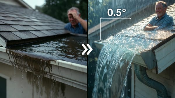 The Gutter Pitch Check: Why Level Gutters Don't Drain and How to Fix ...