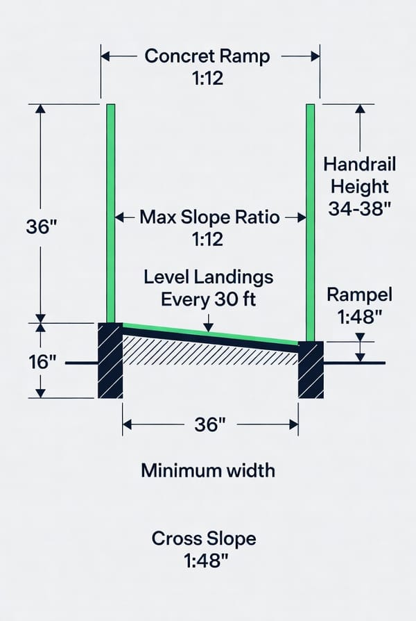 Reinforcement For Ramp The Concrete Ramp Installation: Access for Mobility and Equipment