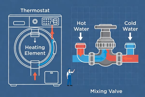 The Washing Machine Water Temperature Control: Thermostat vs. Mixing Valve