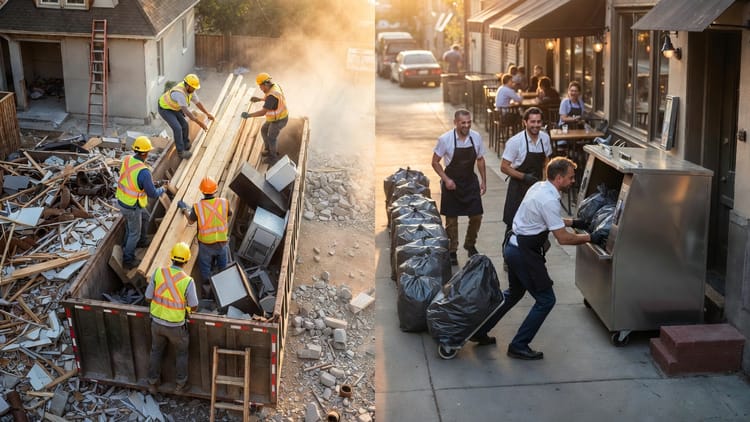 The Right Tool for the Job: When to Choose a Roll-Off Dumpster vs. a Front-Load Commercial Bin