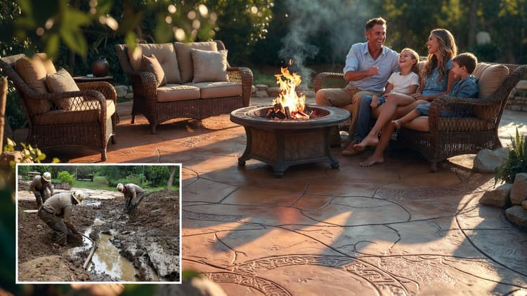 The Concrete Patio Design: Grades, Finishes, and Drainage for Outdoor Living Spaces