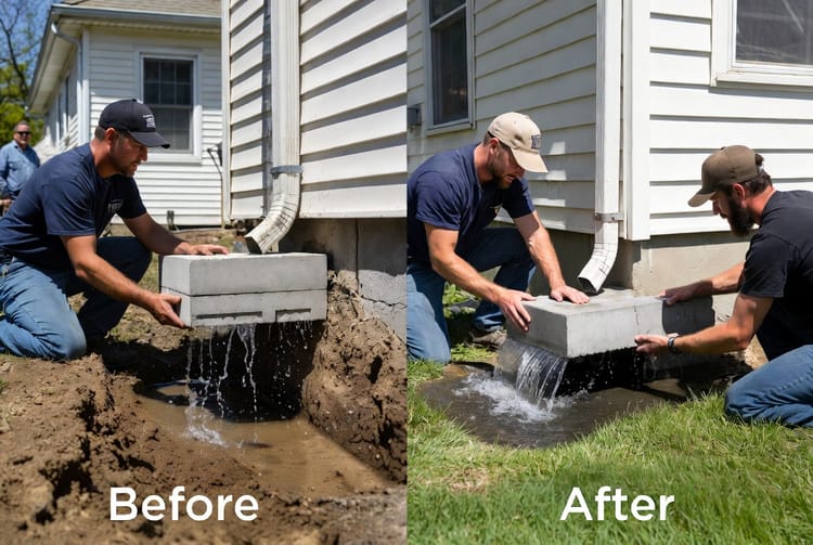 The Gutter Splash Block: Simple Solution for Downspout Discharge
