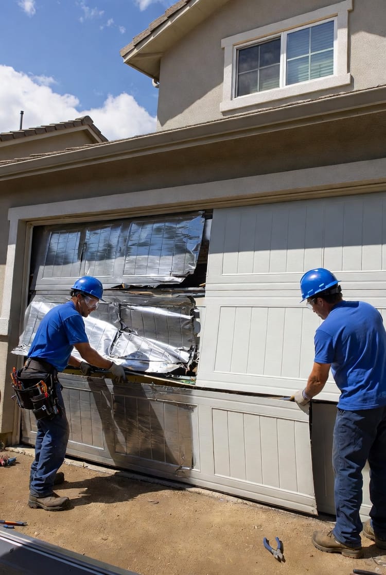 The Garage Door Panel Replacement: Matching Styles and Colors After Damage