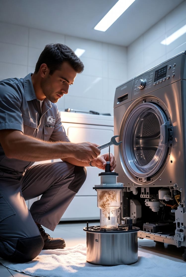 The Washing Machine Drain Pump: Symptoms of Failure and Replacement