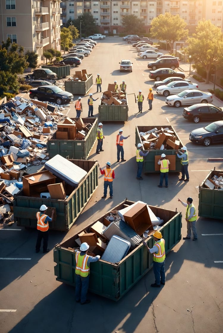 The Multi-Family Cleanout: Coordinating Dumpster Service for Apartments and Condos