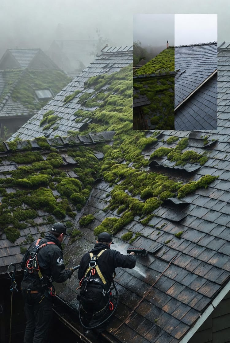 The Roof Moss Removal: Safe Methods to Eliminate Moss and Prevent Regrowth