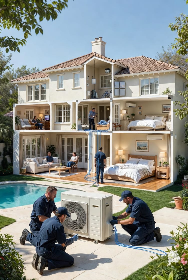 The Variable Refrigerant Flow (VRF) Systems: The Ultimate in Zoned Comfort for Large Homes