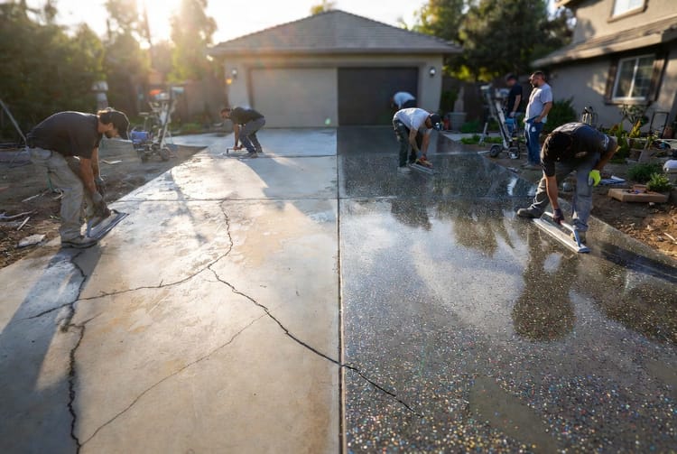 The Concrete Overlay Color Options: Integral Color, Broadcast, and Stain