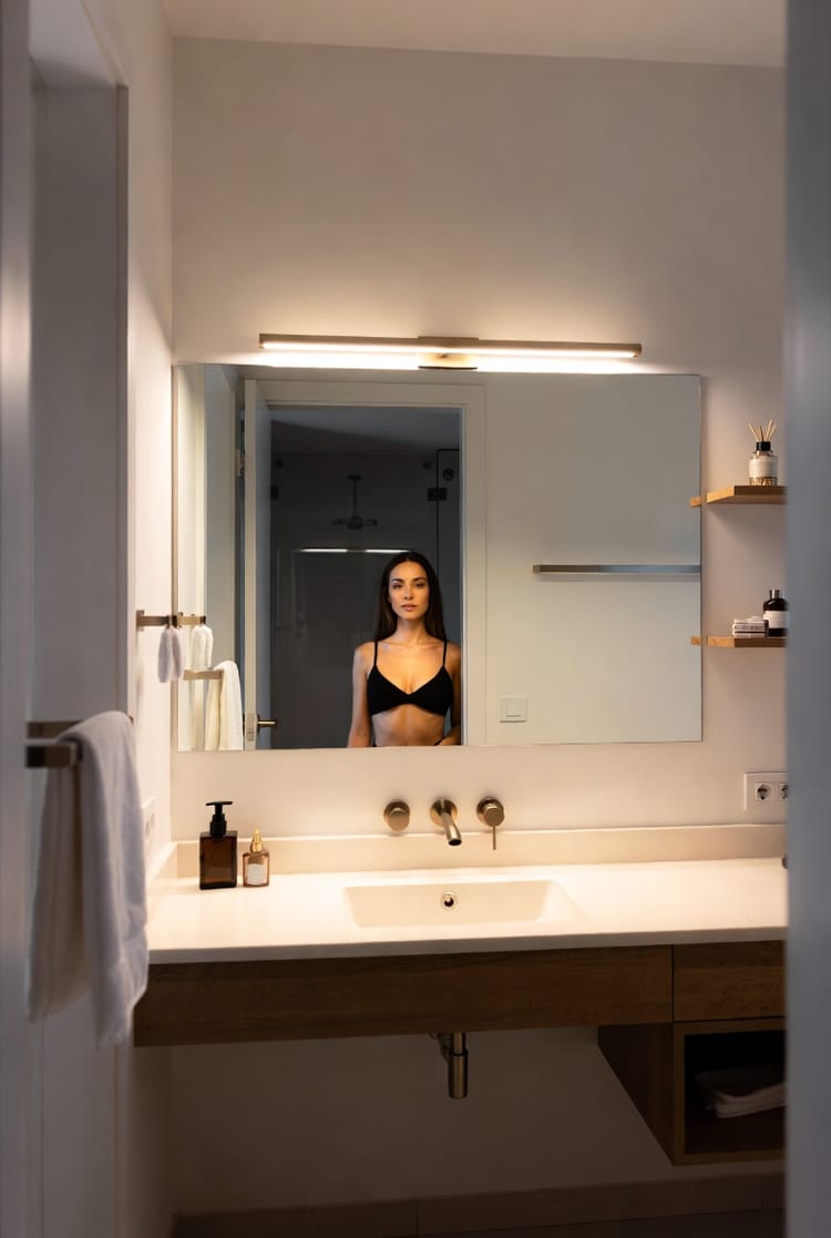 The Bathroom Light Bar Placement: Proper Height for Flattering Light
