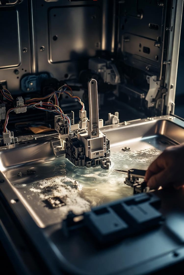 The Dishwasher Float Switch: Why Your Machine Overfills or Won't Fill