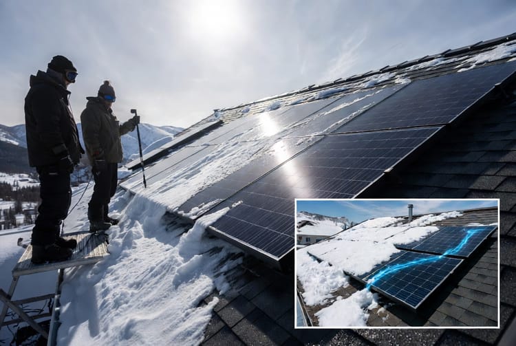 The Solar Panel Snow Shedding: Pitch, Surface, and Gravity