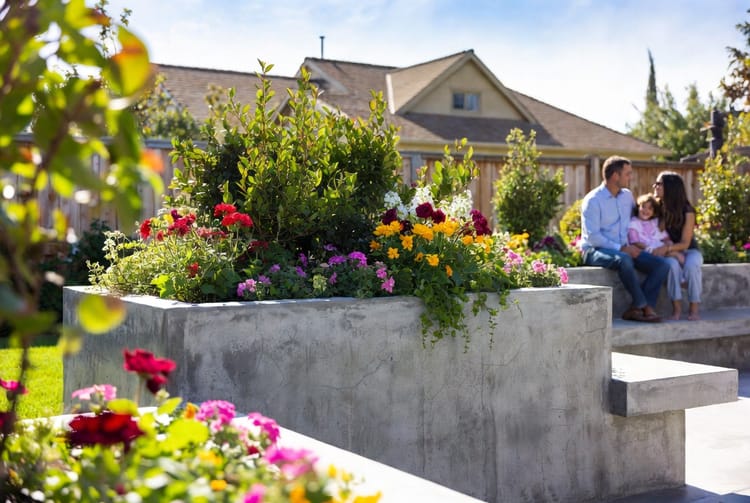The Concrete Planter Box: Built-in Gardens for Patios and Yards