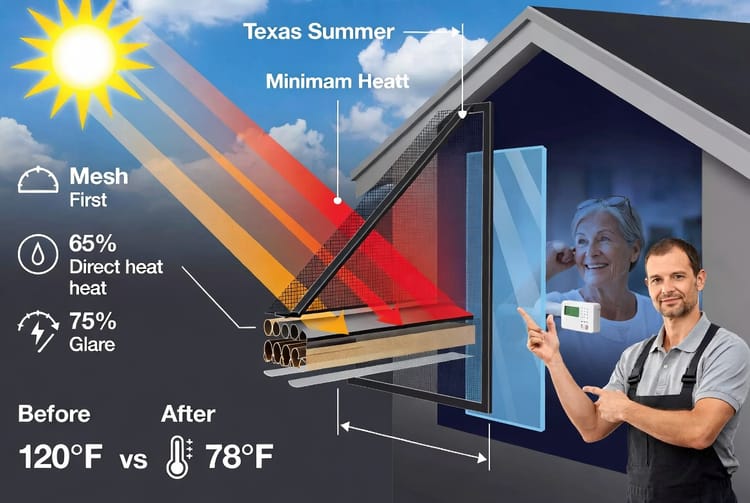 The Window Solar Screen: External Mesh That Blocks Heat Before It Enters