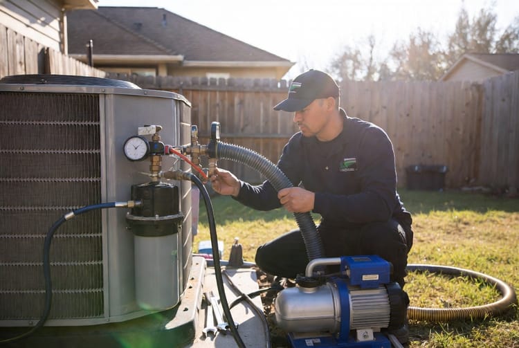 The HVAC Vacuum Pump: Why Deep Evacuation Removes Moisture and Non-Condensables
