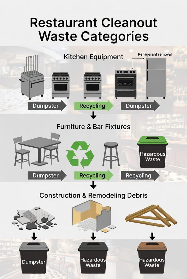 The Restaurant Cleanout Dumpster: Disposing of Equipment and Furniture