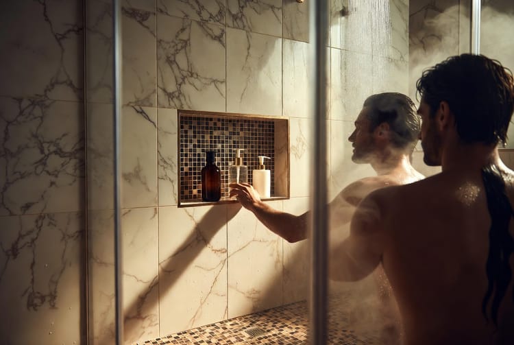 The Bathroom Wall Niche: Built-In Storage for Shampoo and Soap