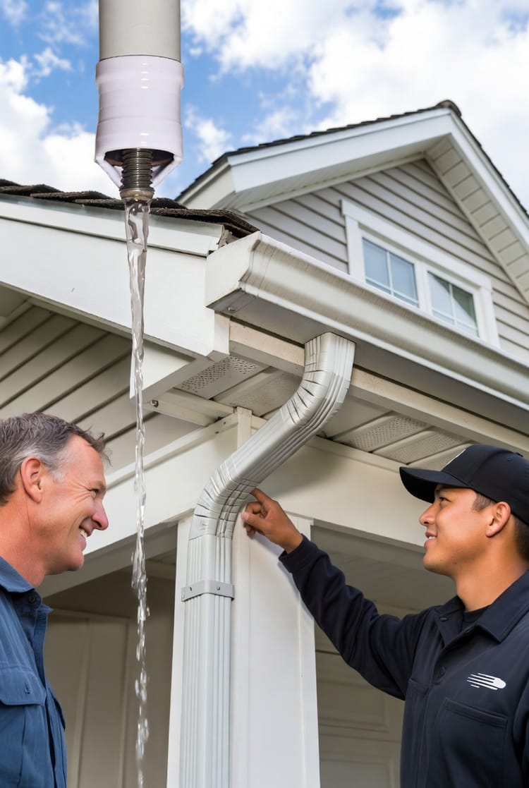 The Gutter Downspout Crimp: Tool-Free Connections