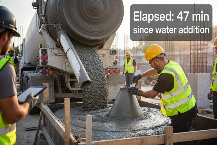The Concrete Truck Mixing: The 90-Minute Rule