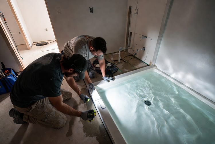 The Bathroom Shower Pan: Leak Testing Before Tiling