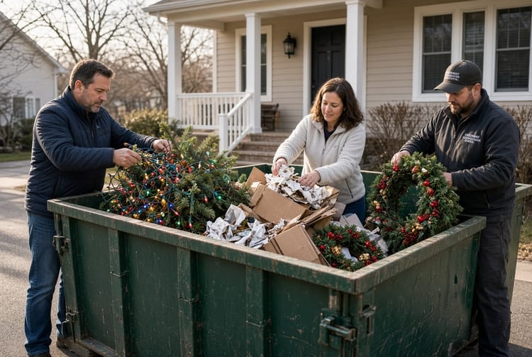 The Post-Holiday Cleanup Dumpster: Disposing of Seasonal Decor and Waste