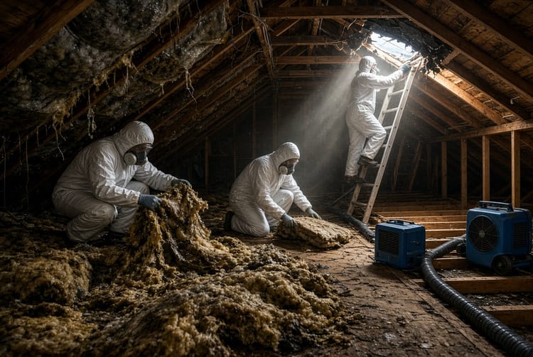 The Flooded Attic Cleanup: Insulation, Roof, and Safety