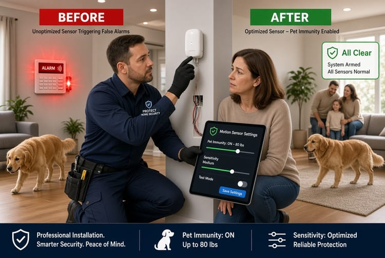 The Security System False Alarm Prevention: Adjusting Sensors