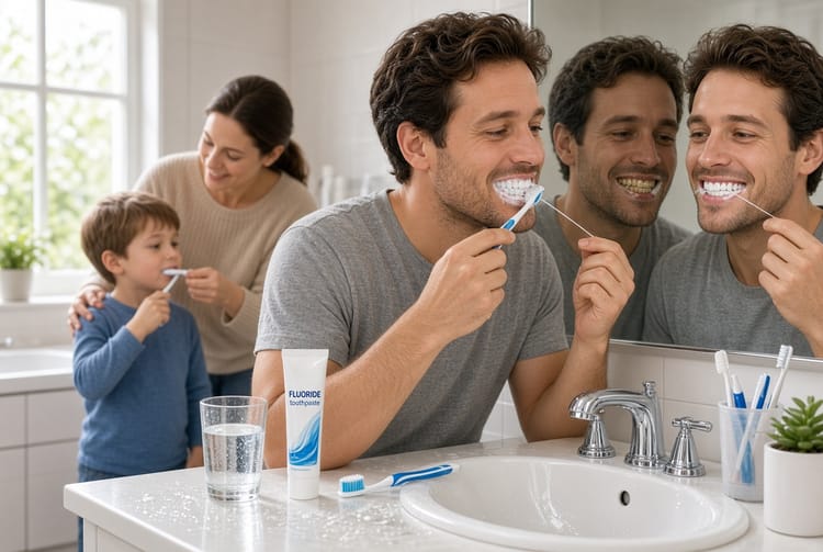 The Dental Hygiene Routine: Brushing, Flossing, and Rinsing