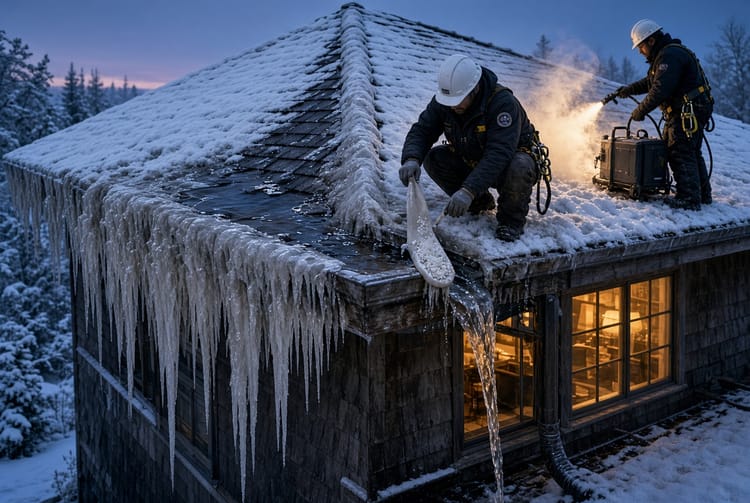 The Gutter Ice Dam Melting: Safe Methods for Winter