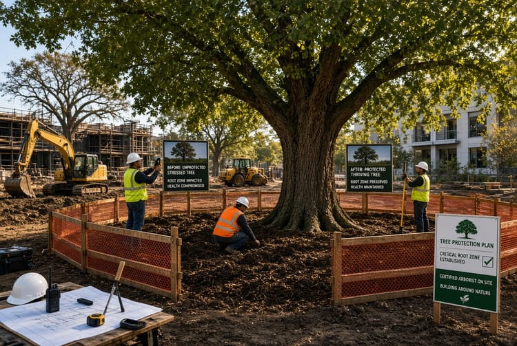 The Tree Protection During Construction: Preserving Roots and Canopy