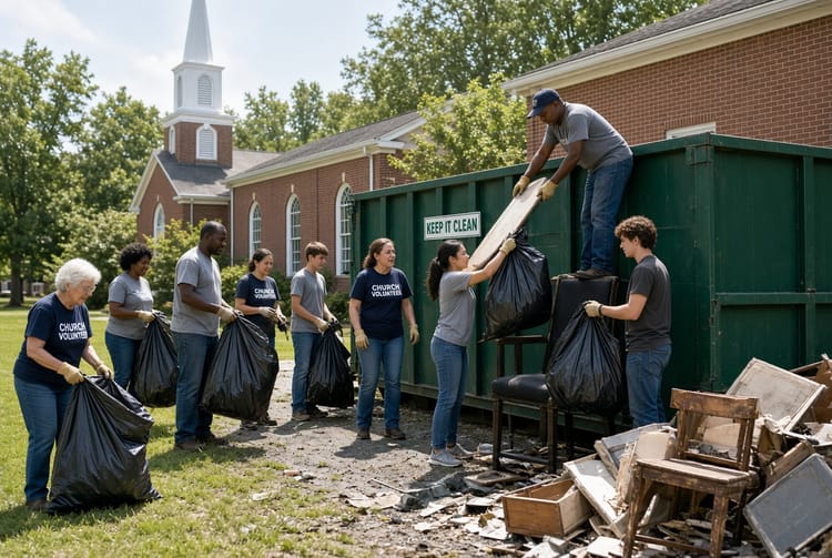 The Church Cleanup Dumpster: Community Service Projects