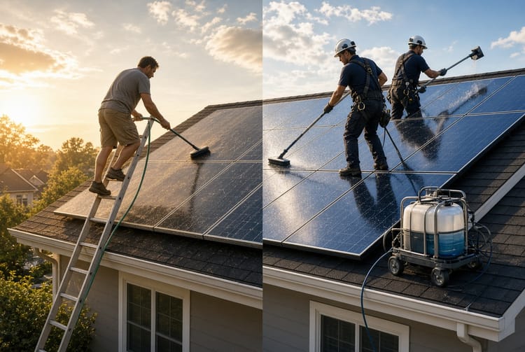 The Solar Panel Cleaning: DIY vs. Professional