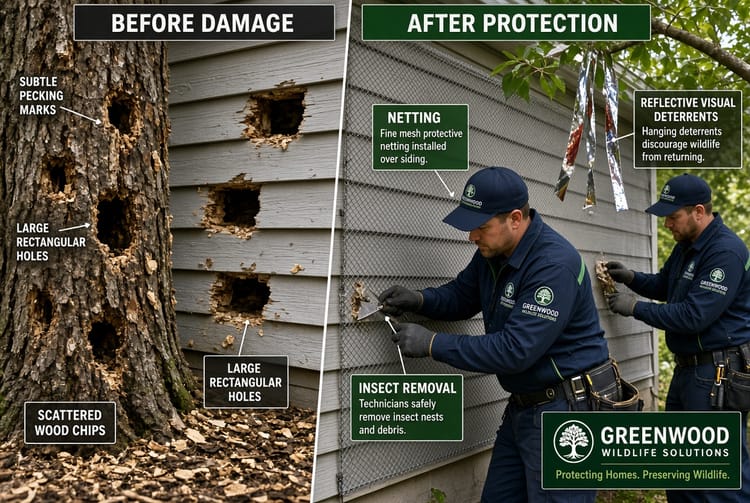 The Pileated Woodpecker Damage: Protecting Trees and Siding