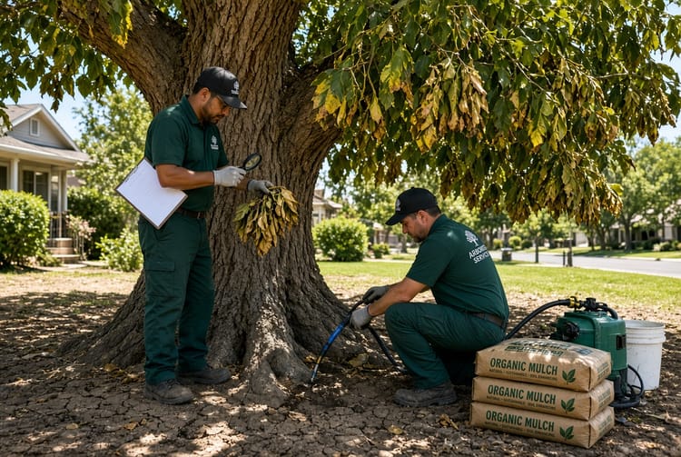 The Tree Drought Stress: Symptoms and Recovery