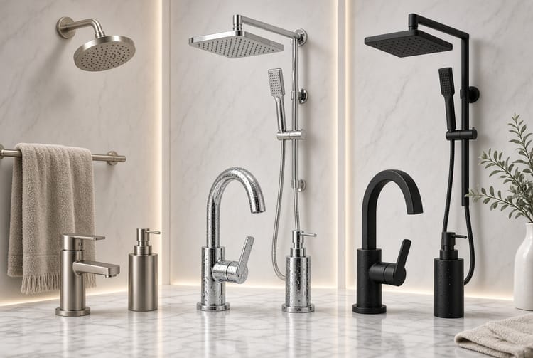 The Bathroom Fixture Finishes: Brushed Nickel vs. Chrome vs. Matte Black