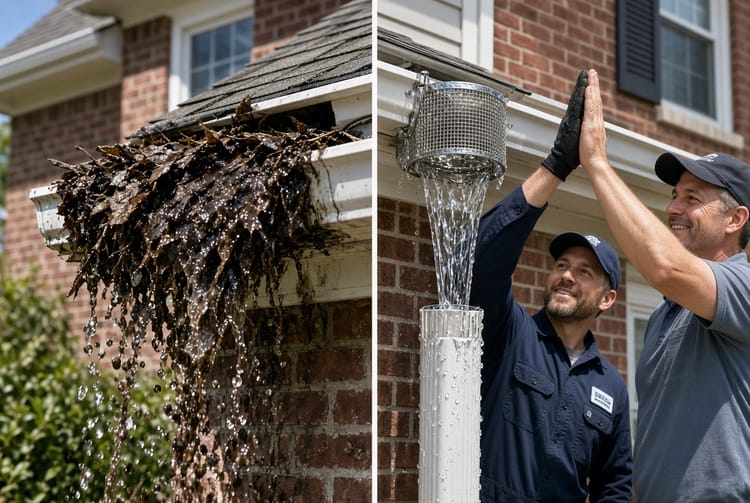 The Gutter Downspout Debris Filter: Catching Leaves Before the Pipe