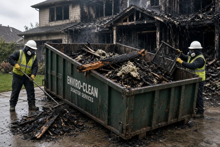 The Post-Fire Cleanup Dumpster: Removing Burnt Debris