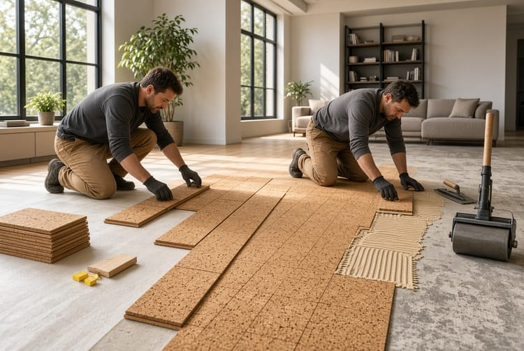 The Cork Flooring Installation: Floating vs. Glue-Down