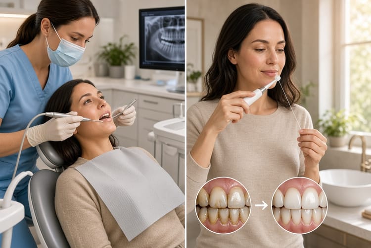 The Dental Plaque Removal: Professional Cleaning vs. At-Home