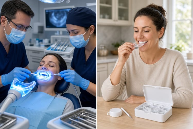 The Teeth Whitening Options: In-Office vs. At-Home