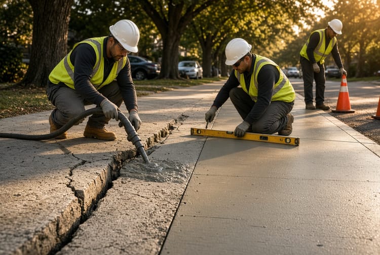 The Concrete Sidewalk Repair: Fixing Trip Hazards