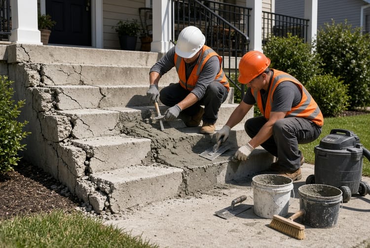 The Concrete Steps Repair: Fixing Cracks and Chips