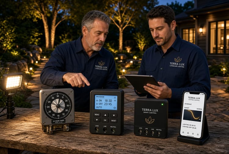 The Landscape Lighting Timer: Mechanical vs. Digital vs. Smart