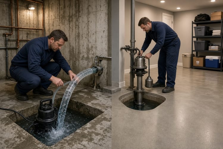 The Flooded Basement Pump: Submersible vs. Pedestal Sump Pumps