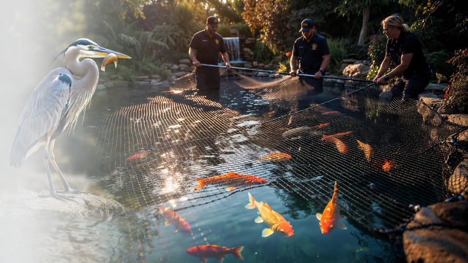 The Pond Predator Problem: Managing Herons, Raccoons, and Other Wildlife Threatening Garden Ponds
