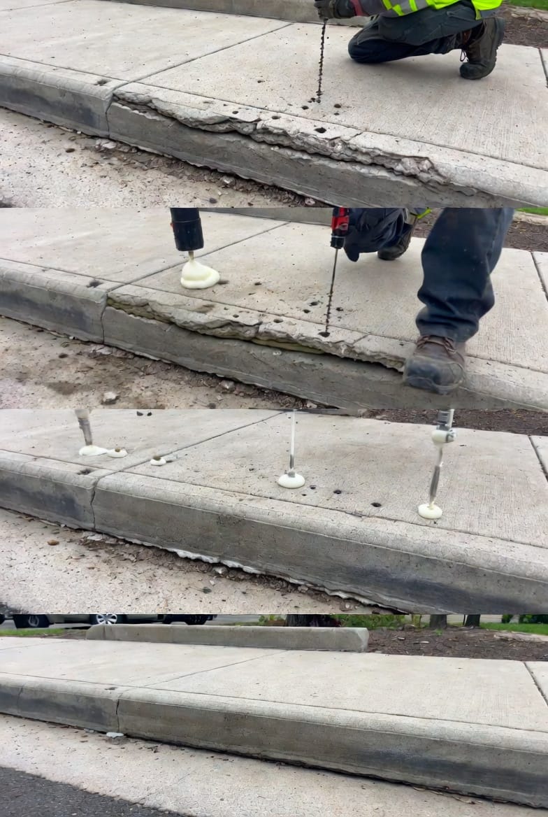 Concrete Leveling with Polyurethane Foam: The Modern, Minimally Invasive Alternative to Mudjacking