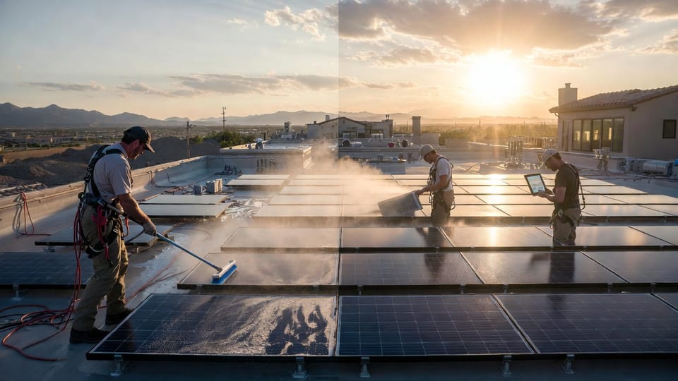 The Solar Panel Cleaning Debate: How Often, With What, and When to Hire a Pro